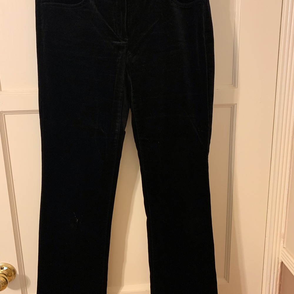 Theory velvet slacks, size 4, black velvet